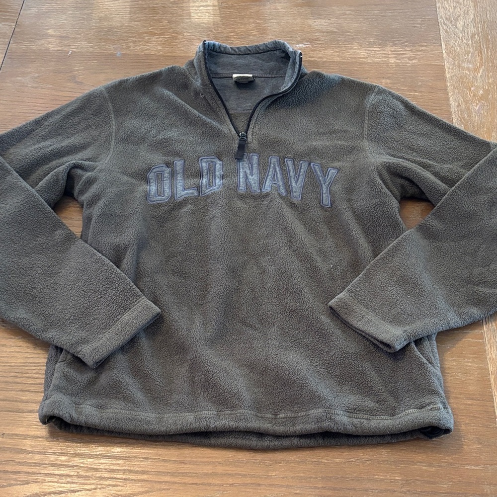 Old Navy Men's Charcoal Zip-Up Sweater